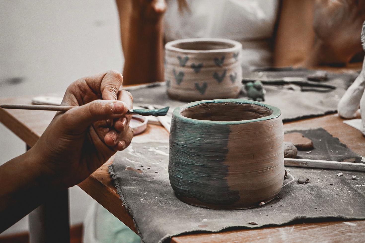 Student pottery work